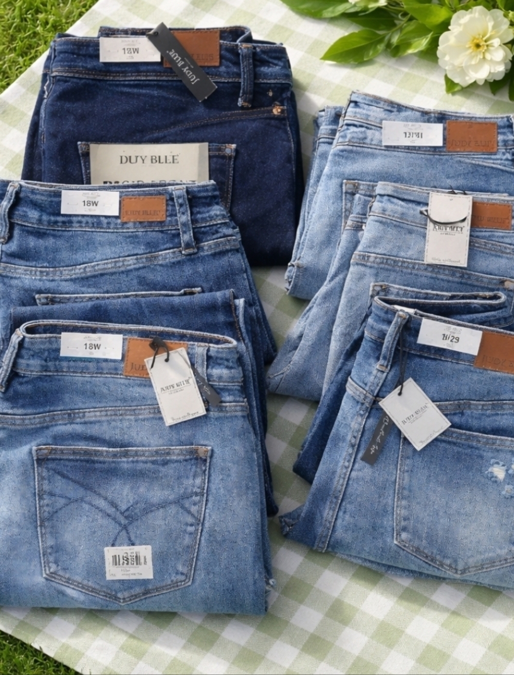 Judy Blue Assorted Blue Denim Jeans Bundle (5 pairs)